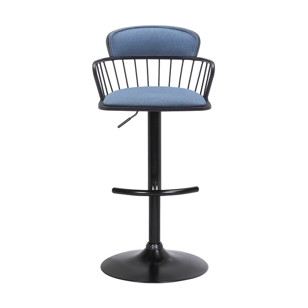 English Elm Nash Swivel Adjustable Barstool Upholstered Seat with Wood Frame for Kitchen Island B2736P464843