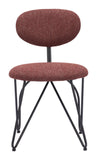 Novi Dining Chair - Set of 2 Maroon Brown 110018 Zuo Modern