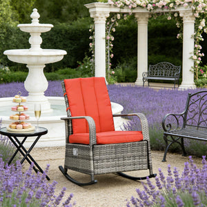 English Elm Outdoor Swivel Patio Chairs Set of 2 Handwoven Pe Rattan Steel Frame 360 Rotate T3971P444735