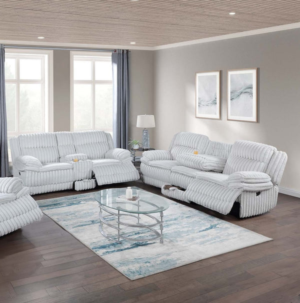 English Elm Living Room Reclining Couch Set - 2Pc Manual Motion Sofa With Console, Cup Holders & Storage Drawer B011S01741