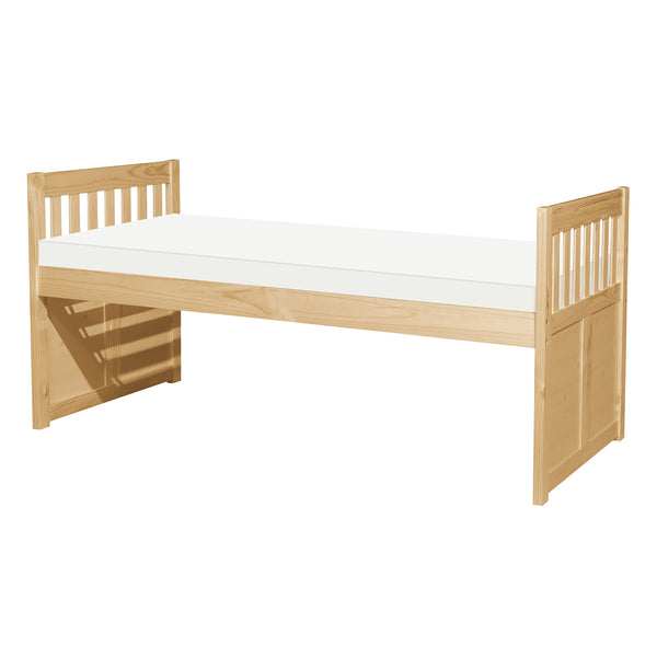 English Elm Twin/twin Trundle Captain Bed Solid Pine with Storage Drawers for Youth Bedrooms B011S02454