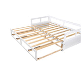 Hearth and Haven Fable Extendable Daybed with 2 Drawers and Wood Frame, White WF194973AAK
