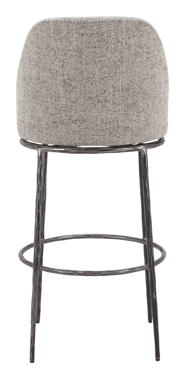 Nordhavn Swivel Barstool Gray 110273 Zuo Modern