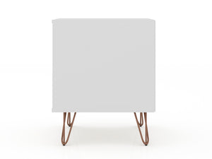 English Elm Rockefeller 20" Modern White Nightstand With 2 Drawers And Customizable Handle Options For Style B365P398170-GIGA