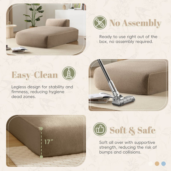 English Elm 72"Oversized 72" Oversized Modular Sofa Bed - Plush, No Assembly, Versatile Design For Living Room Comfort N723P272384D-GIGA