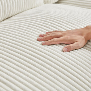 English Elm 122.04 Inch Corduroy Sectional Sofa With Right-Facing Chaise - Modern Comfort For Any Space! W876S00272