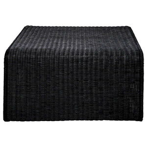 English Elm Gage Woven Rattan and Iron 2 Piece Living Room Table Set with Retro Modern Appeal B062S01438