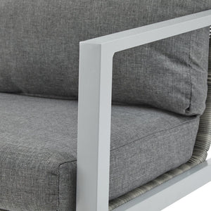 English Elm Christopher Knight Home® - [Set Of 2] Silver Aluminum Lounge Chairs With Plush Cushions & Chic Rope Accents For Modern Spaces N767P237034W_2