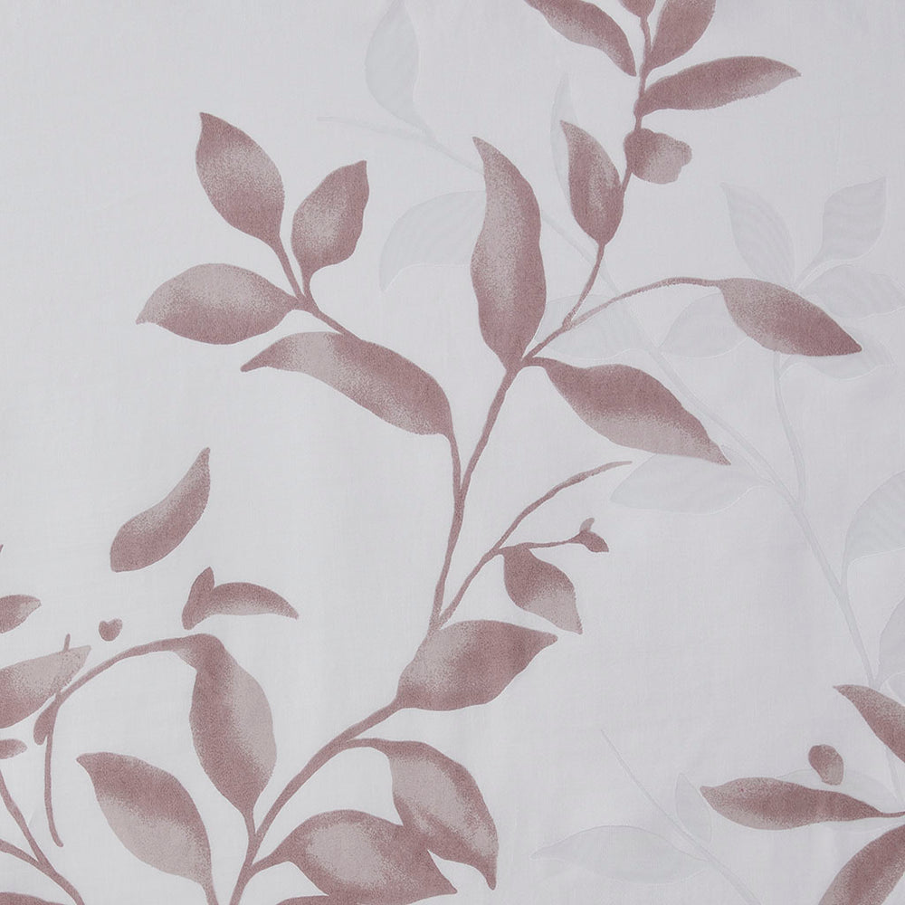 JLA Home Madison Park - Burnout Botanical Shower Curtain with Textured Burnout Detail, Water-Resistant, Machine Washable Elegance Mauve MP70-6630