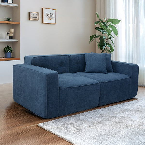 English Elm Modern Teddy Velvet Sofa – 3-Seat Full Foam Comfort, Soft Polyester-Cotton Cushions, 72H Rebound Time W1183S00015