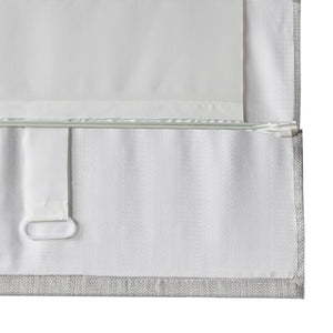 JLA Home Madison Park - Basketweave Cordless Room Darkening Roman Shade with Thermal Foam Backing for Privacy & Energy Savings Grey MP40-6554