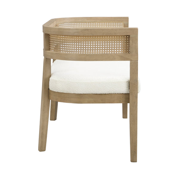 English Elm 47.5" Hand-woven Rattan Loveseat with Open Weave Back and Cushioned Two-seat Comfort Beige,Natural Ash N771P381036A