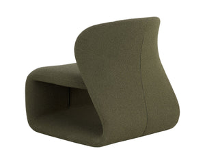 Sunpan SOPHIENE Lounge Chair - Modern Copenhagen Olive Boucle, Sculpted Comfort for Stylish Living Spaces 111486