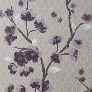 JLA Home Madison Park - Cotton Madison Park Holly Cherry Blossom Shower Curtain 100% OEKO‑TEX Cotton 72x72 Purple Grey Floral Elegance MP70-4172