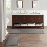 Madison Park Signature Splendor Casual 100% Cotton Tufted 3000 GSM Reversible Bath Rug MPS72-518 Charcoal