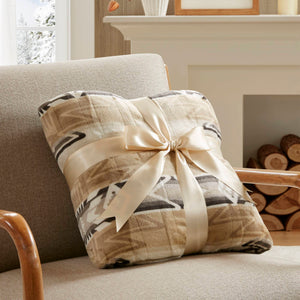 English Elm 1-piece Aztec Heated Throw with 12 Settings Auto Shutoff Soft Ivory Boho Blanket Multicolor B035P408334
