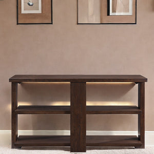 English Elm Niamey Ash Veneer Sofa Table with Open Shelves for Entryway or Living Room B2726P251271