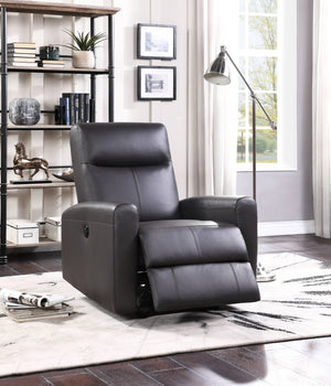 English Elm Blane Brown Top Grain Leather Match Power Recliner with Horizontal Tufting, Pocket Coil Seat, 150° B2726P278163