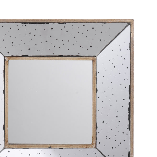 English Elm Joe Square Wall Mirror Sculptural Speckled Frame for Foyer or Gallery Display B056P416819