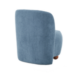 Christopher Knight Home® - Noble House - - Ultra-Soft Modern Low-Back Armless Accent Chair With Skin-Friendly Upholstery And Exquisite Round Pine Wood Feet, For Small Living Spaces, Living Room, Bedroom, Balcony, Office, Reading Nook, Blue