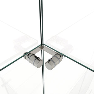 English Elm Modern Glass Display Cabinet With Led Lights - Elegant 2-Door Showcase For Living Rooms & Bedrooms W241S00056