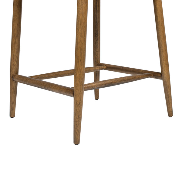 English Elm Jennifer Taylor Home - Locke Sustainable Rubberwood Counter Stool 26.5" Boucle Gray Upholstered Seat Back Modern Design B2719P238400