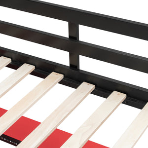 English Elm Twin Loft Bed with Rgb Lighting Usb Ports Wraparound Shelves and Gaming Desk Red LT000298AAJ
