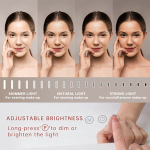 English Elm Vanity Mirror With 18 Led Lights, 3 Color Modes & Usb Charging – Perfect For Makeup & Grooming! W3660P373021-GIGA