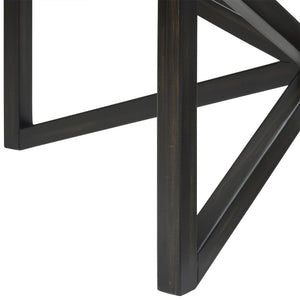 English Elm Modern Round Glass Coffee Table With Solid Wood Base – Sleek, Durable Design For Living Spaces W487P317845