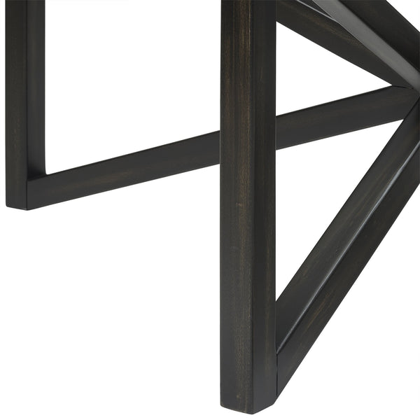 English Elm Modern Round Glass Coffee Table With Solid Wood Base – Sleek, Durable Design For Living Spaces W487P317845