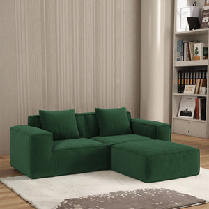 English Elm Modular Modular Sofa - Transformable Oversized Sofa Bed In Soft Corduroy Cloud Velvet Fabric For Versatile Comfort W3147S00028