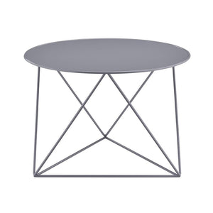 English Elm Metal Modern Geometric Round Accent Table with Irregular Metal Base for Contemporary Living Room Decor Gray B016P311141