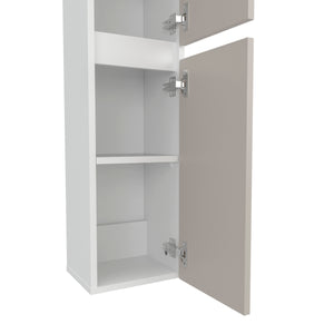 English Elm Bathroom Cabinet Slim White Engineered Wood, 2 Doors 4 Shelves for Organized Compact Bathroom Storage B097P369423