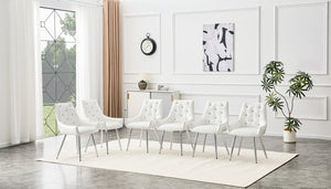 English Elm Crocodile Textured Pu Leather Accent Chair Diamond Tufted with Chrome Metal Legs W3493P456345