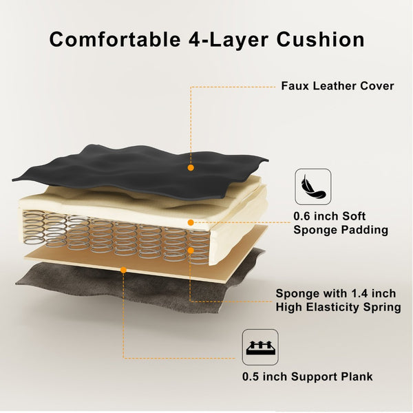 English Elm Set Of 4 Black Ergonomic Dining Chairs With Spring Support - Modern Comfort & Style For Any Space W3226P279080-GIGA