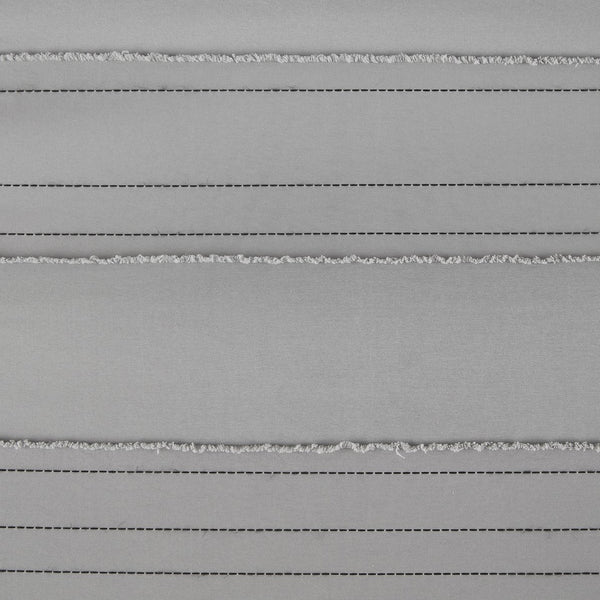 English Elm 4 Pcs Elegant Gray Cationic Dyed Clip Jacquard Comforter Set With Plush Throw Pillow For Comfort B035P319863