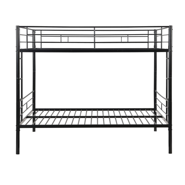 English Elm Full Over Full Metal Bunk Bed – Space-Saving Design, Easy Assembly, No Box Spring Required! W311S00050