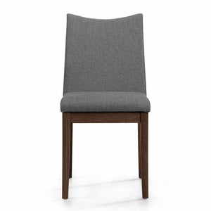 English Elm Christopher Knight Home® - Dining Chairs Set Of 2 - Mid-Century Modern Design, Dark Grey Upholstery & Rubberwood Frame 59460.00DGYWNT