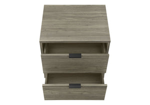 English Elm Accent Side Table Rustic Grey Laminate Compact Storage Cabinet Transitional Bedroom Grey B2710P461693