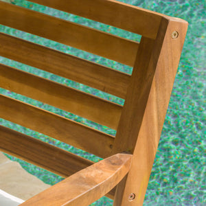 English Elm Helen Outdoor Acacia Hardwood Dining Chairs Curved Slat Back Patio Set of Two 54555.00TEA6_57488.00