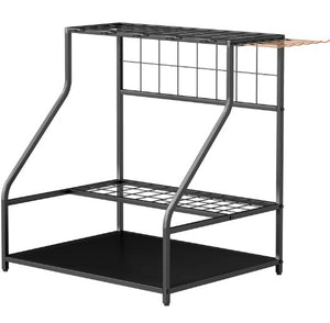 English Elm Multi-purpose Metal Garden Tool Rack Three Tier Corner Storage for Shed or Garage T3971P425442