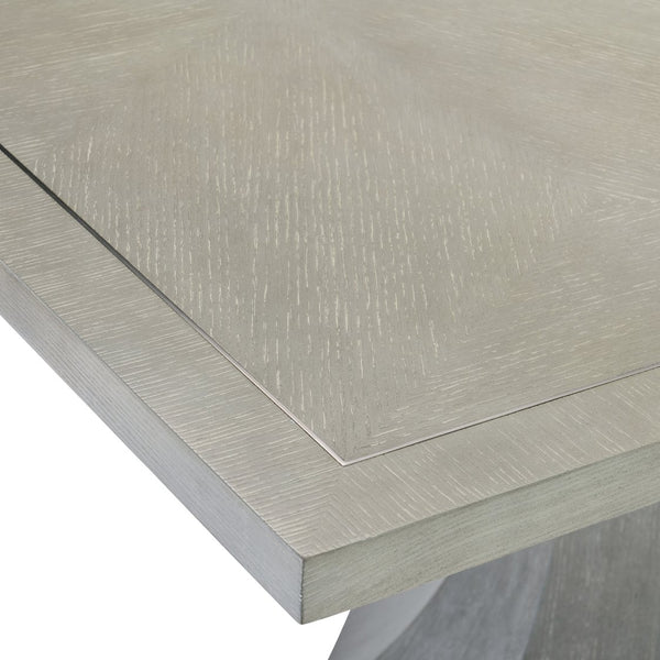 Bernhardt Bernhardt Nebbia Parquetry Dining Table With Stainless Steel Inlay, 88" Expandable Top, Octagonal Bases K1946