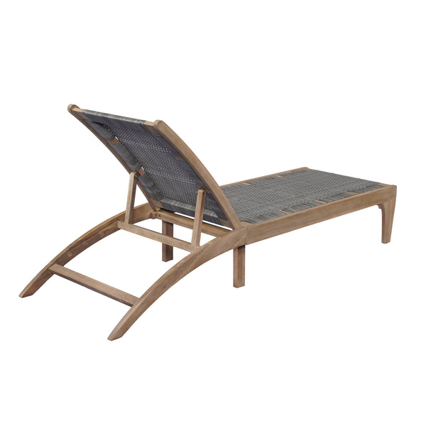 English Elm Christopher Knight Home® - BENFIELD Chaise Lounge Light Brown Acacia Wood Wicker Weather-Resistant Reclining Outdoor Seat 77" N776P294279G