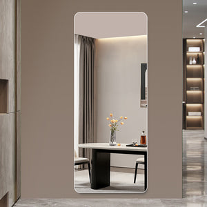 English Elm 60x15inch Full Body Wall Mirror Frameless Aluminum Rounded Corners Bedroom Hallway W2071P197195