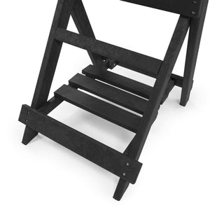 English Elm Summit Ridge Recycled Hdpe Outdoor Folding Bar Table Weather Resistant Eco Patio Black B2745P409715