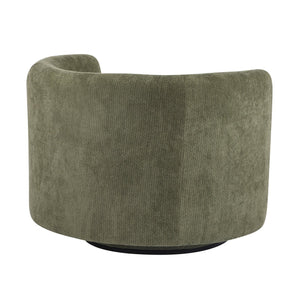 English Elm Christopher Knight Home® - Swivel Contemporary Accent Armchair with Lumbar Pillow, 360° Rotation, Metal Base Durability Green 37.75 L x 33.75 W x 26.5 H N776P368491G