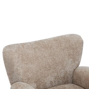 English Elm Christopher Knight Home® - Cozy Wingback Armchair with Plush Bouclé Upholstery, Solid Wood Legs, Timeless Elegant Comfort beige brown 32 L x 29.5 W x 26.75 H N776P293322B