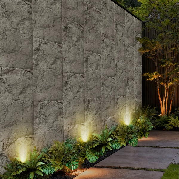 English Elm 3d Faux Rock Stone Polyurethane Wall Panels Lightweight Waterproof Interior Accent Set Light Grey W347P464223