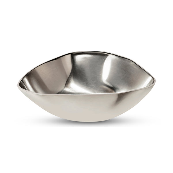 English Elm Forde Polished Aluminum Sculptural Bowl Organic Form Accent for Console or Coffee Table B2769P498422