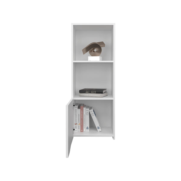 English Elm Wall Cabinet Hopewell White – Wall-Mounted Engineered Wood Storage with Shelves & Concealed Door, Space-Saving Design B092P238700
